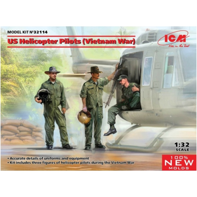 ICM 32114 1/32 U.S. Helicopter Pilots (Vietnam War)