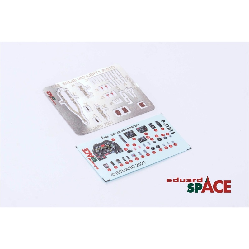 Eduard 3DL48004 1/48 P-51D-15+ Mustang Space-3D Decals + Etched Parts