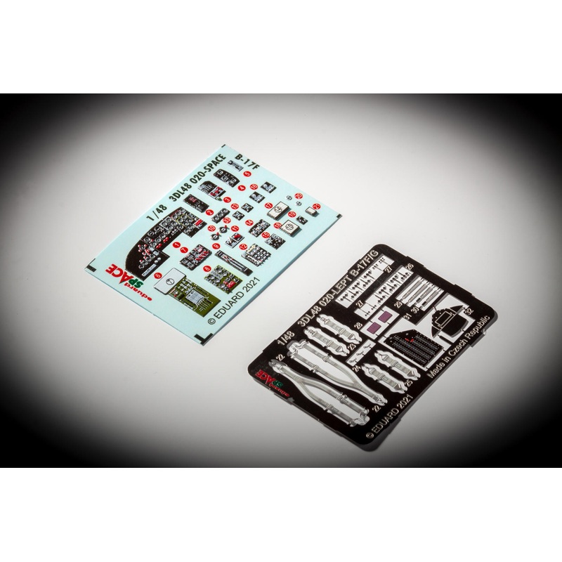 Eduard 3DL48020 1/48 B-17F Flying Fortress Space-3D Decals + Etched Parts