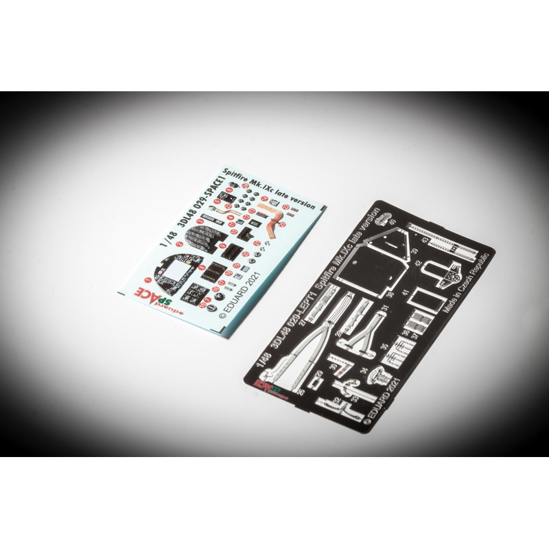 Eduard 3DL48029 1/48 Spitfire Mk.IXC Late Version Space-3D Decals + Etched Parts