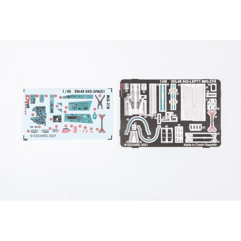 Eduard 3DL48042 1/48 Mikoyan MiG-21R Space-3D Decals + Etched Parts
