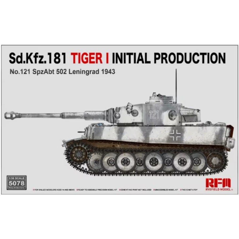 Rye Field Model 5078 1/35 Tiger I Initial Production No.121 SpzAbt 502 Leningrad 1943