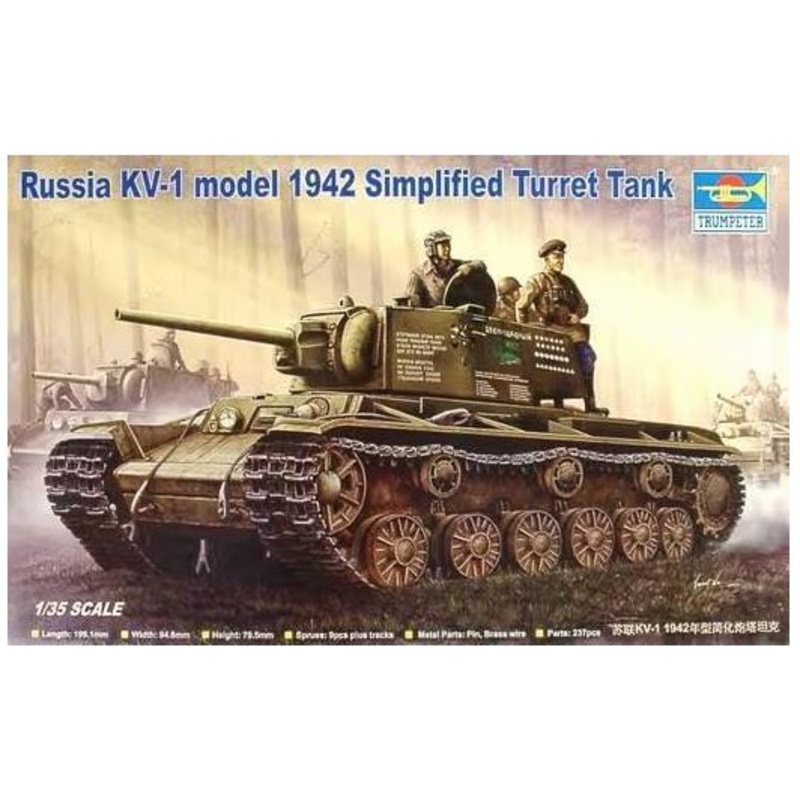Trumpeter 00358 1/35 Russia KV-1 model 1942 Simplified Turret Tank