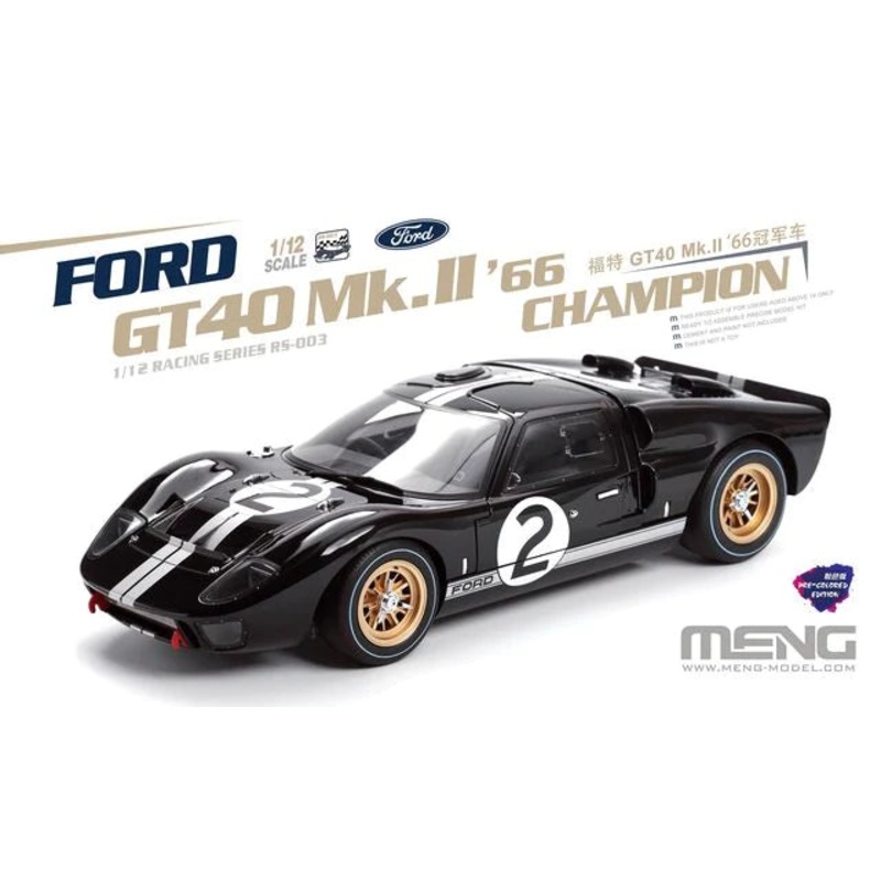 Meng RS003 1/12 FORD GT40 Mk.II 66 Champion (Pre-colored Edition)