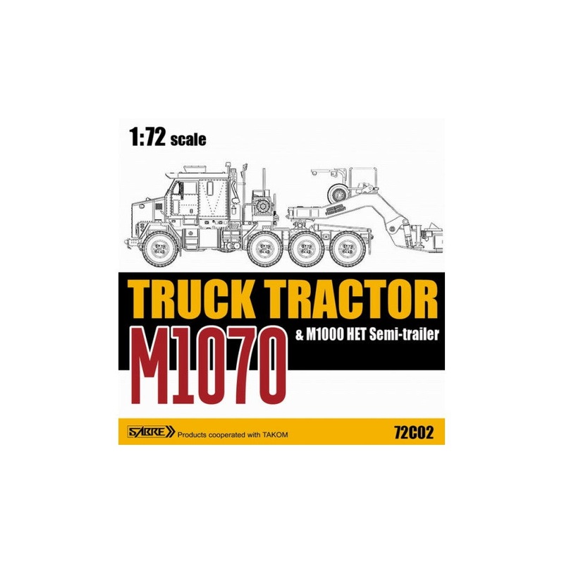 Sabre 72C02 1/72 72C02 M1070 TRUCK TRACTOR & M1000 HET Semi-trailer