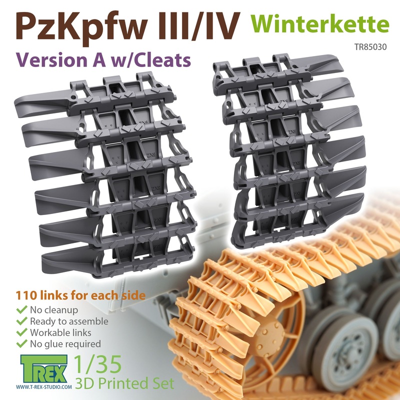 T-Rex 85030 1/35  PzKpfw III/IV Winterkette Version A w/Cleats