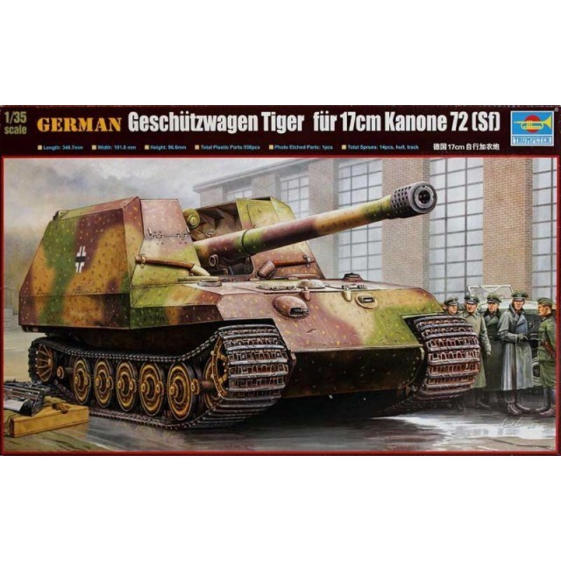 Trumpeter  00378 1/35 German Geschtzwagen Tiger fr 17cm Kanone 72 (Sf)