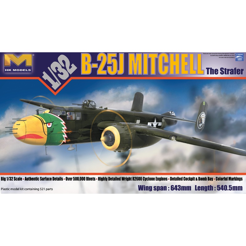 Hong Kong Model HKM01E02 1/32 B-25J Mitchell 'Strafer'