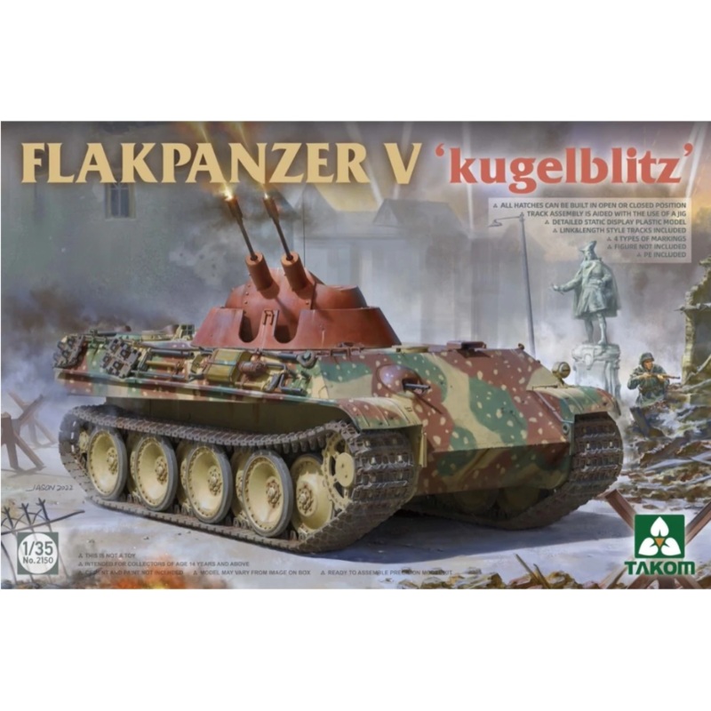 Takom 2150 1/35 Flakpanzer V Kugelblitz