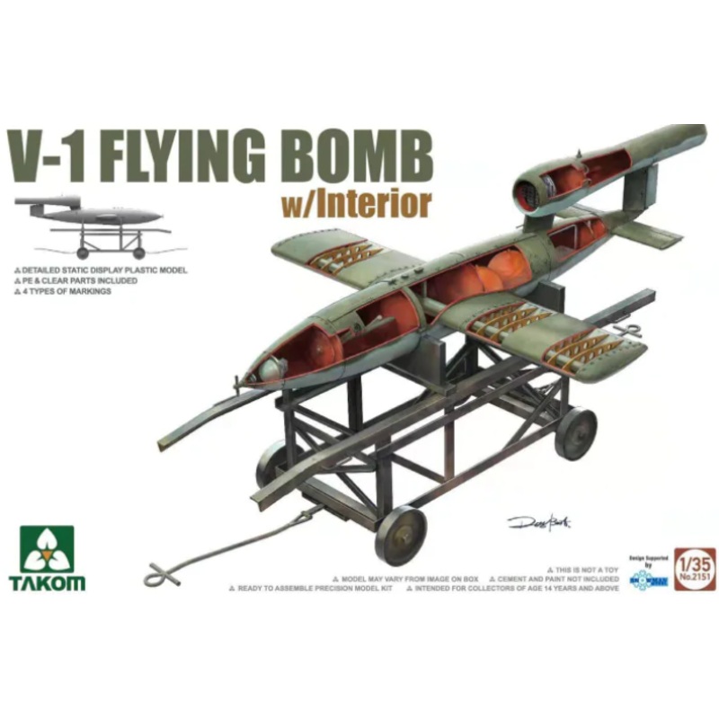 Takom 2151 1/35 V-1 Flying Bomb w/Interior