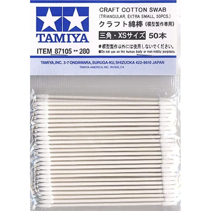 Tamiya 87105 Craft Cotton Swab, Triangular - Extra Small - 50 pcs.