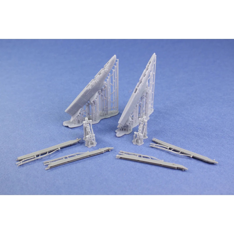 PHASE HANGAR 48128 1/48 F-4 Phantom Wing Pylons (USAF Style) Including Flightline Resin LAU-105 Rails for Zoukei Mura