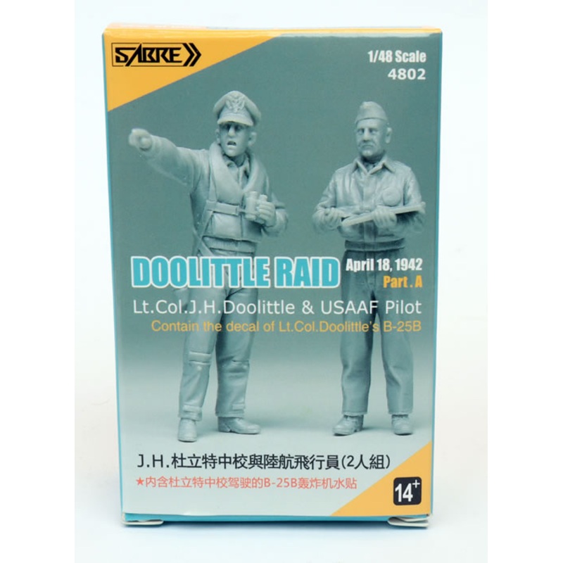 Sabre 4802 1/48 -  Doolittle Raid Part A - JH Doolittle and USAAF Pilot + decals