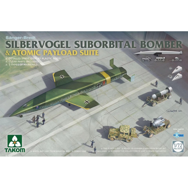 Takom 5018 1/72 SILBERVOGEL Suborbital Bomber & Atomic Payload Suite