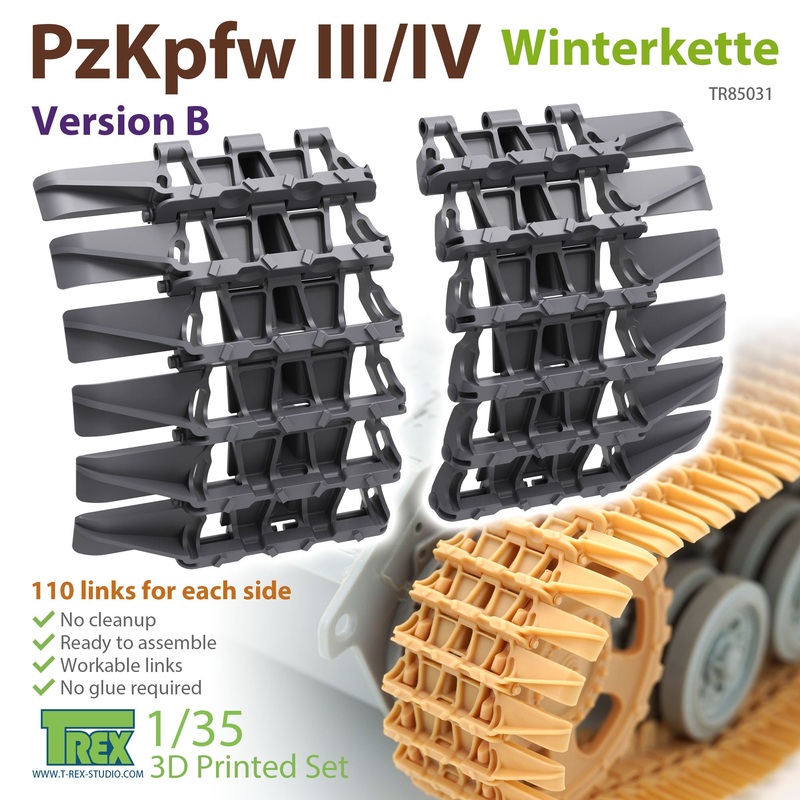 T-Rex 85031 1/35 PzKpfw III/IV Winterkette Version B