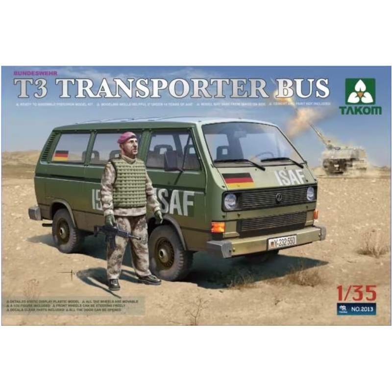 Takom 2013 1/35 Bundeswehr T3 Transporter Bus (with figure)