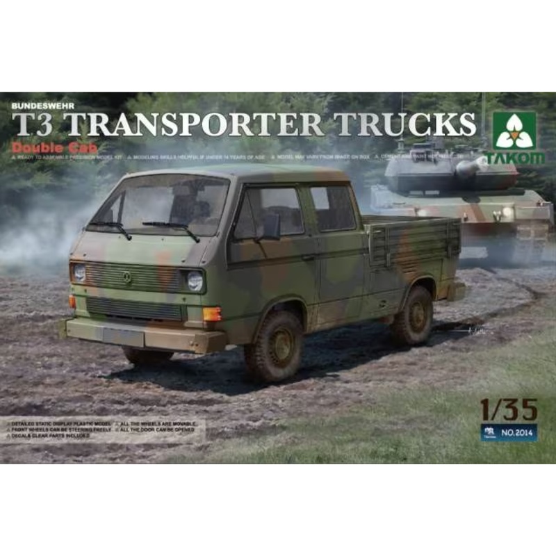 Takom 2014 1/35 Bundeswehr T3 Transporter Trucks/ Double Cab