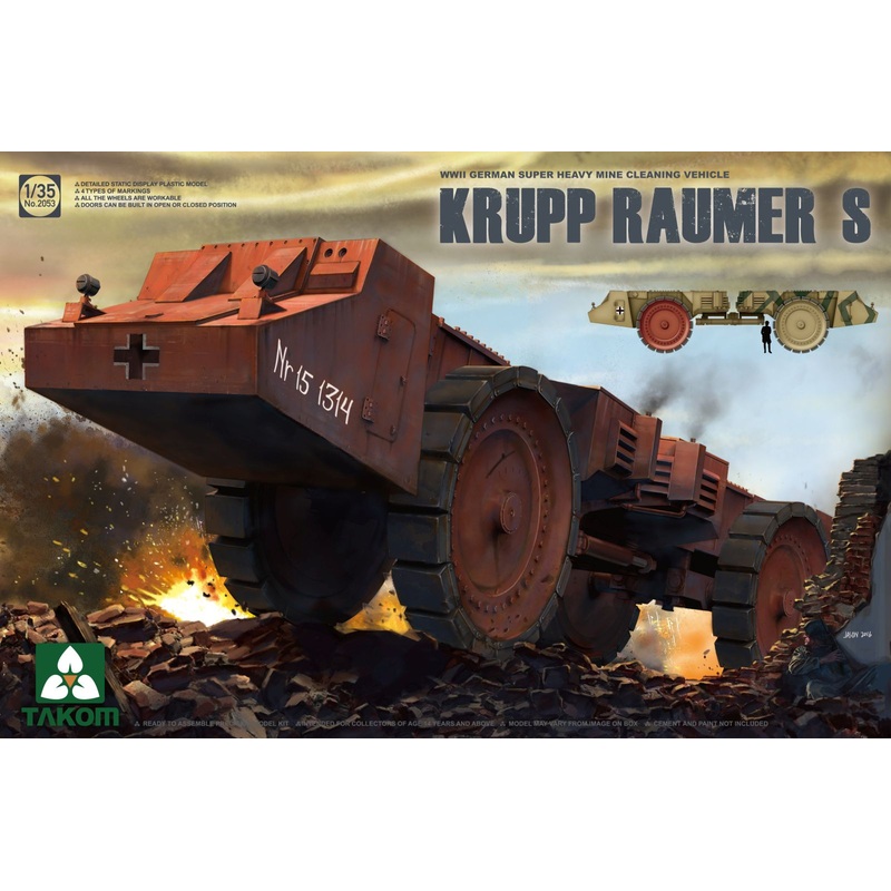 Takom 2053 1/35  German Super Heavy Mine Clearing Vehicle Krupp Rumer S