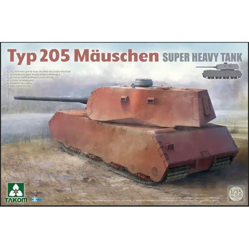 Takom 2159 1/35 Typ 205 Muschen Super Heavy Tank
