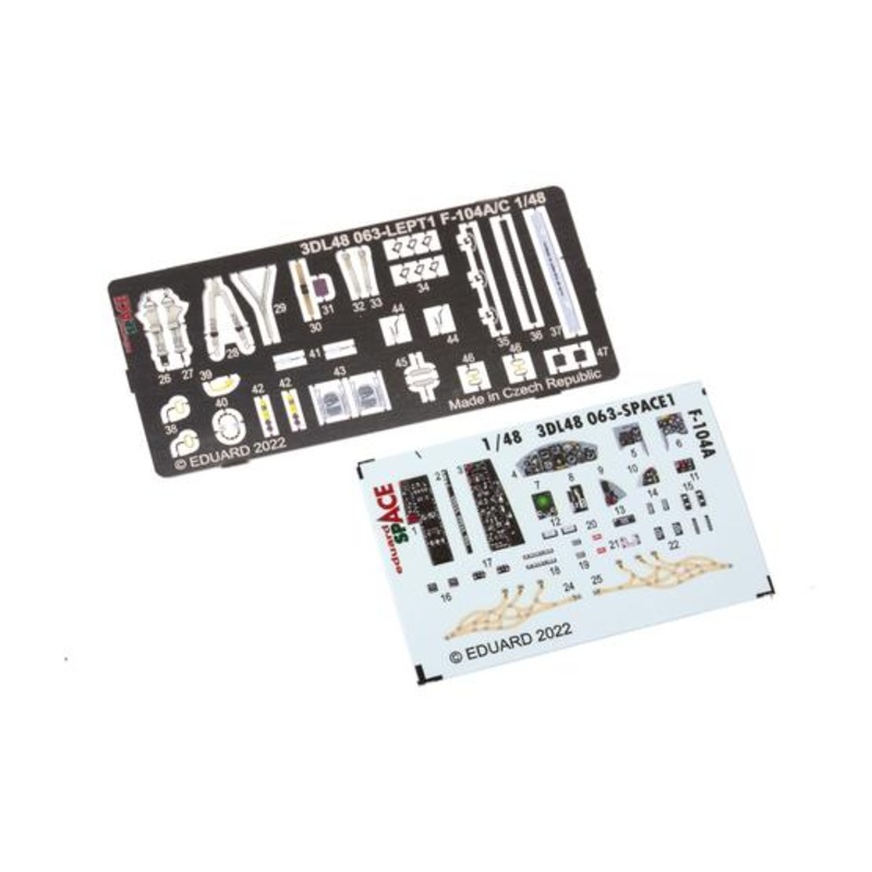 Eduard 3DL48063 1/48 F-104A Starfighter Space 3D Decals + Etched Parts