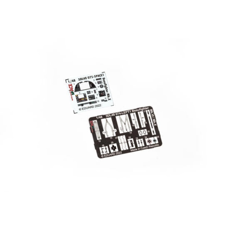 Eduard 3DL48075 1/48 Bristol Beaufighter Mk.X Space 3D Decals + Etched Parts
