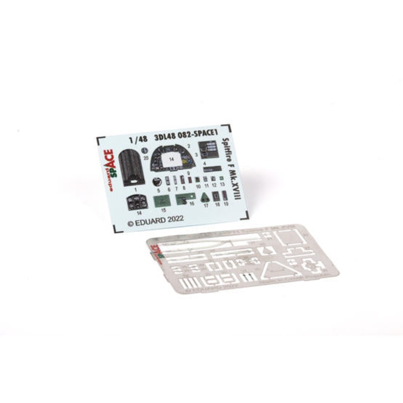 Eduard 3DL48082 1/48 Spitfire F Mk.XVIII Space 3D Decals + Etched Parts