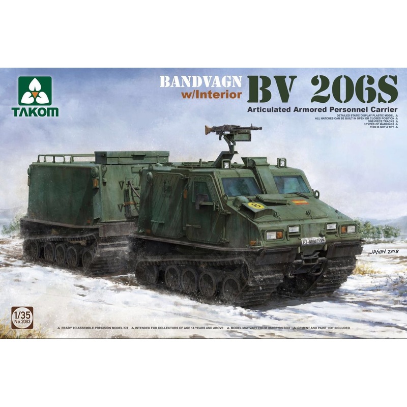 Takom 2083 1/35 Bandvagn Bv 206S Articulated APC with Interior