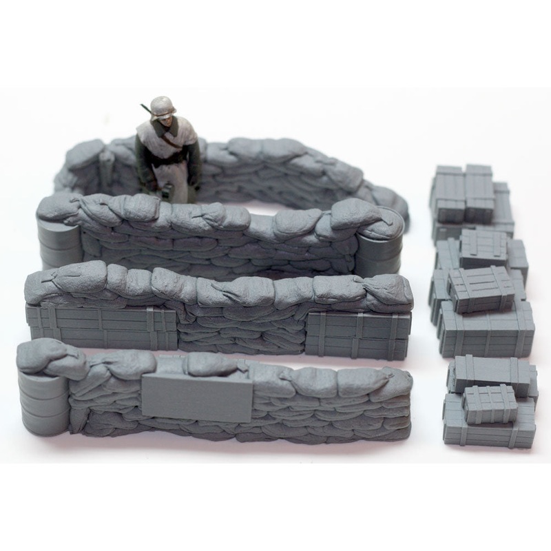 Value Gear DP006 1/35 Configurable Sandbag Walls & Crates Checkpoint #1 ( 7 pcs. )