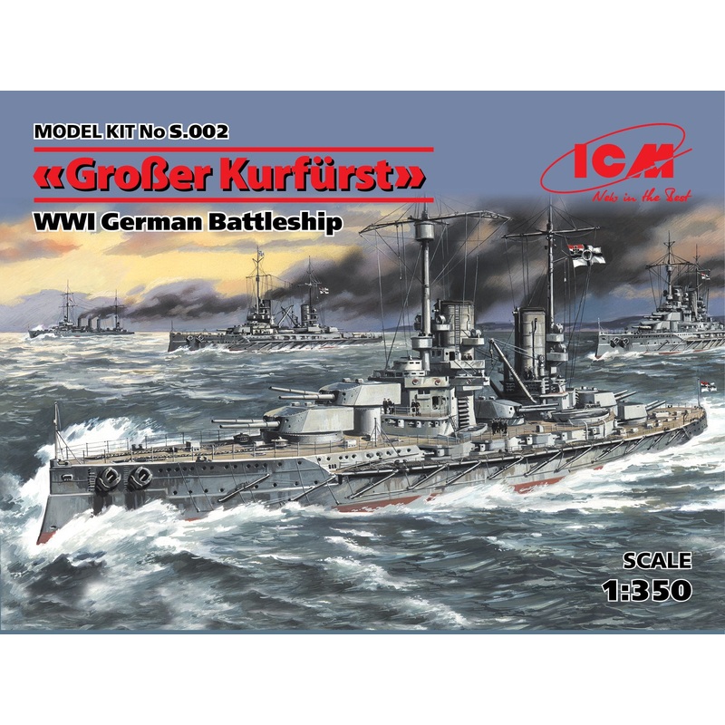 ICM S.002 1/350 Groer Kurfrst WWI German Battleship