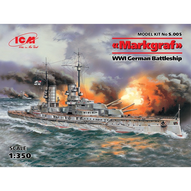 ICM S.005 1/350 Markgraf WWI German Battleship