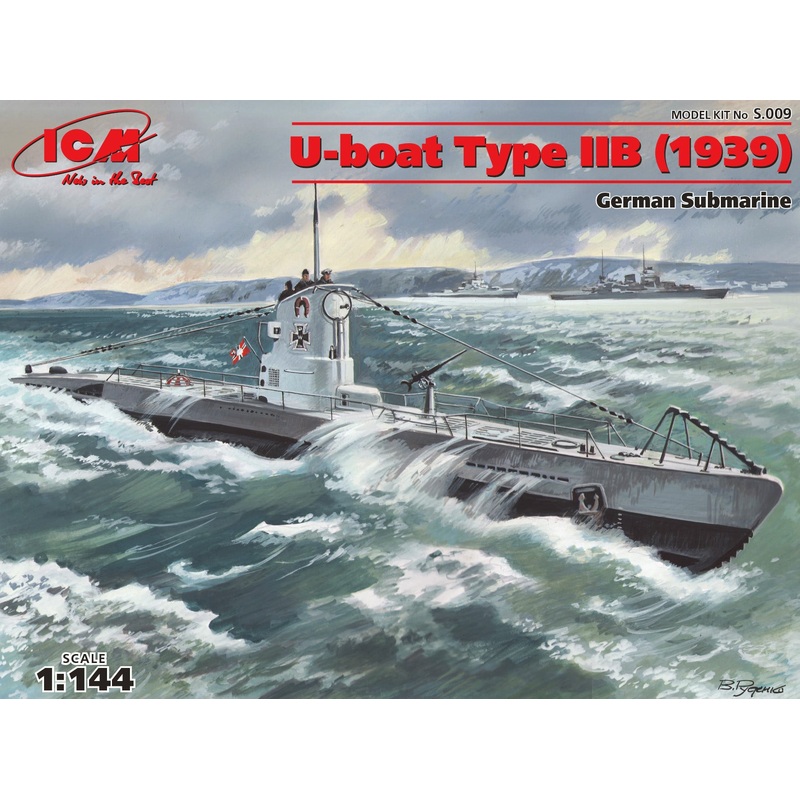 ICM S009 1/144 U-Boat Type IIB (1939) German Submarine