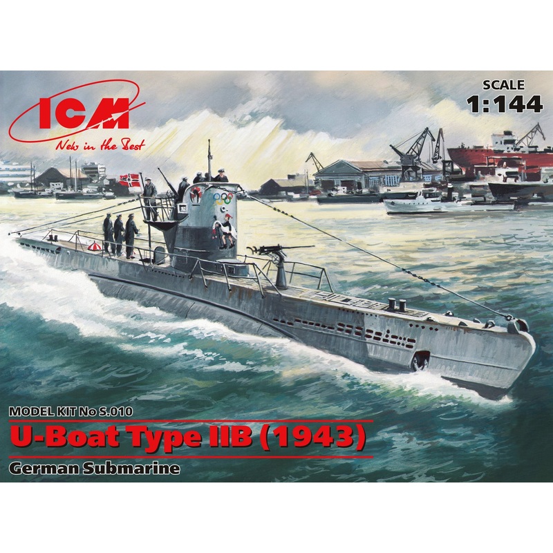 ICM S010 1/144 U-Boat Type IIB (1943) German Submarine
