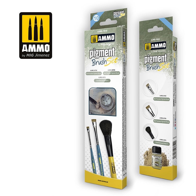 AMMO by Mig 7610 Pigment Brushes Set