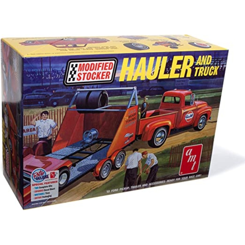AMT 1310  1/25 1953 Ford Pickup Modified Stocker Hauler Gulf