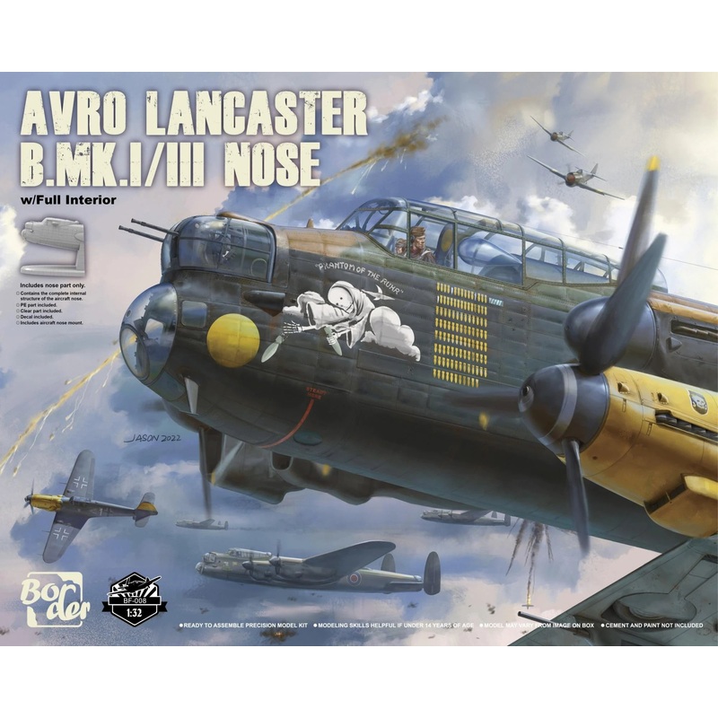Border Model BF008 1/32 Avro Lancaster B Mk.I/II Nose kit w/ full interior (NOSE ONLY)
