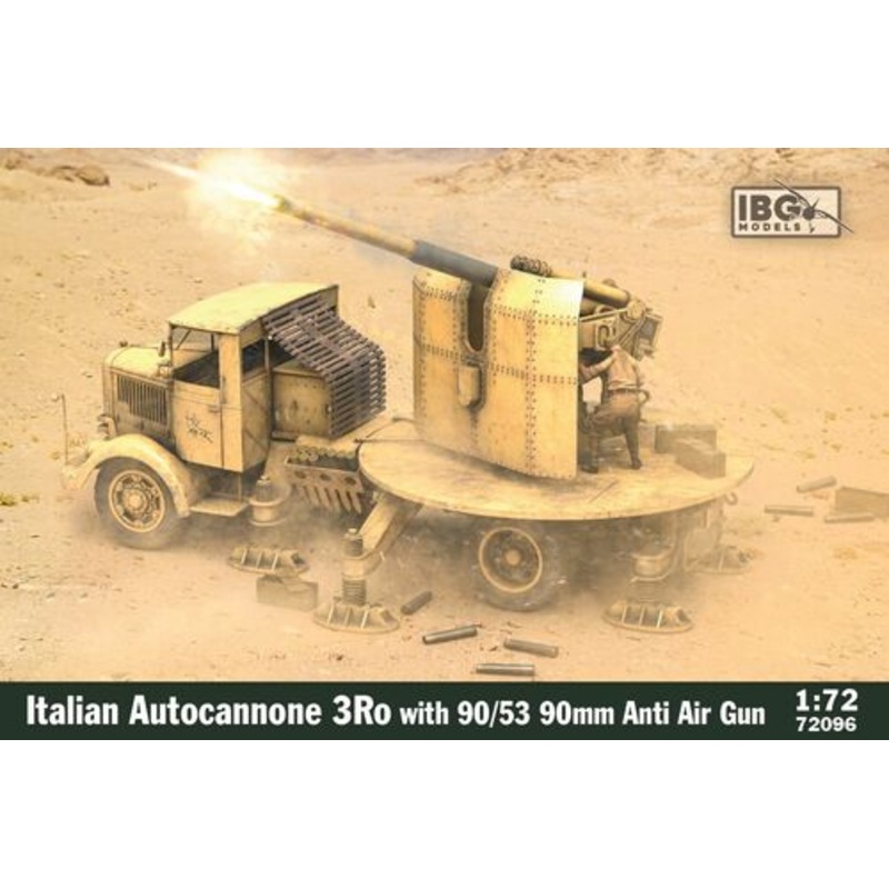 IBG 72096 1/72 Italian Autocannone 3Ro with 90/53 90mm Anti Air Gun
