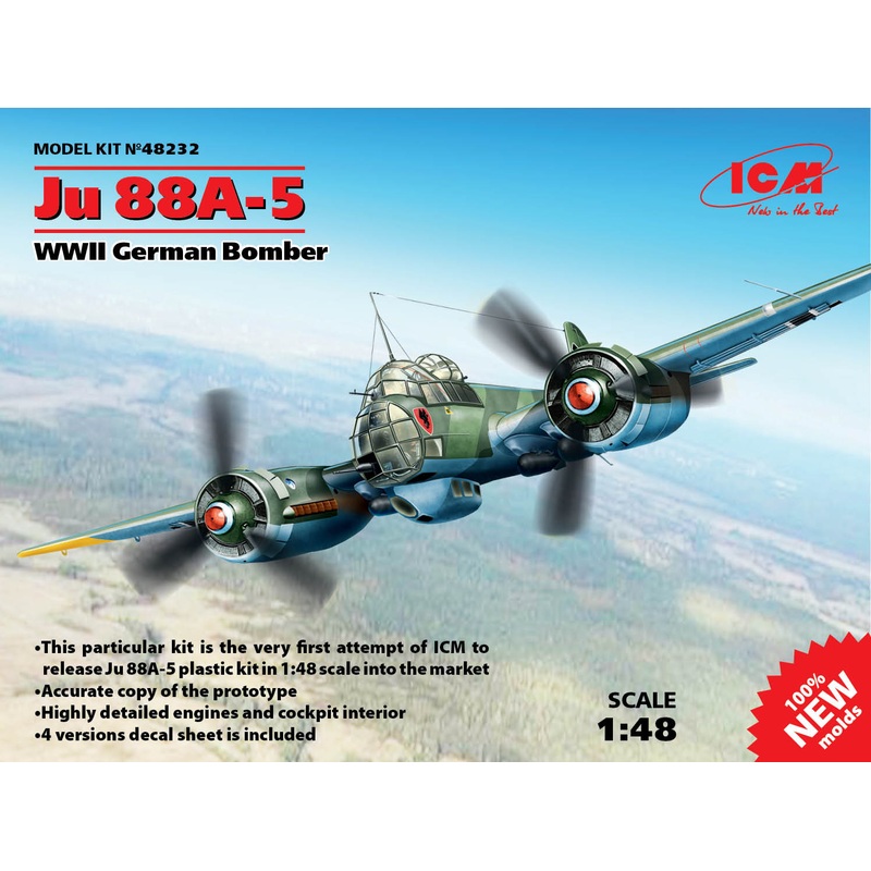 ICM 48232 1/48 Ju 88A-5, WWII German Bomber