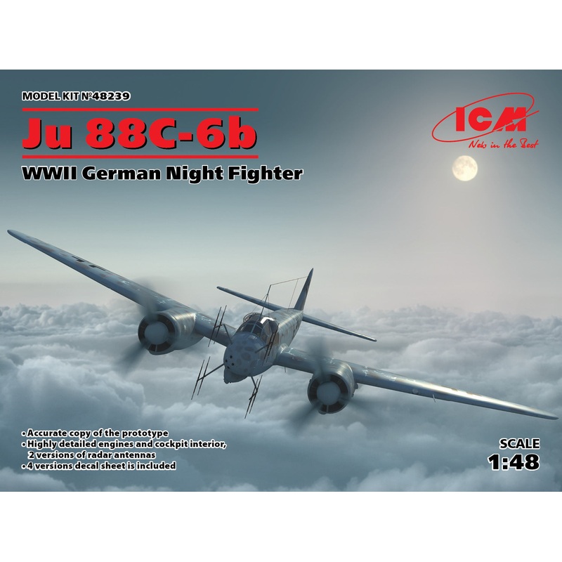 ICM 48239 1/48 Ju 88-6b, WWII German Night Fighter