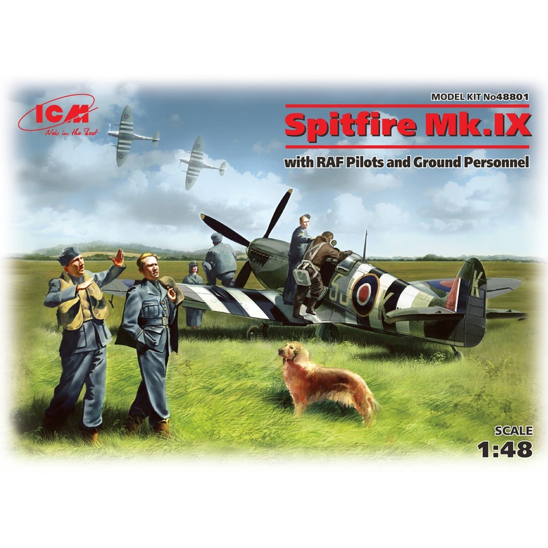 ICM 48801 1/48 Spitfire Mk.IX with RAF Pilots & Ground Personnel