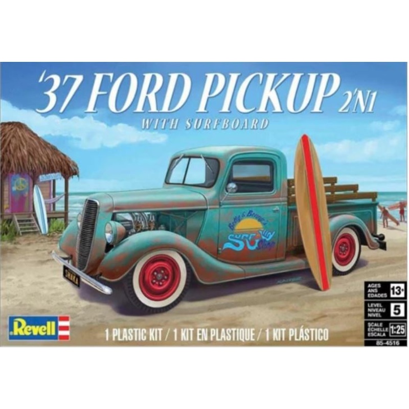 Revell 854516 1/25 85 4516 1937 Ford Pickup with surfboard