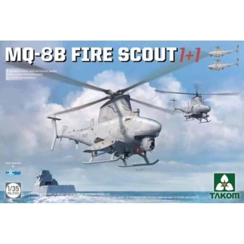 Takom 2165 1/35 MQ8B Fire Scout Helicopter (two kits in one)