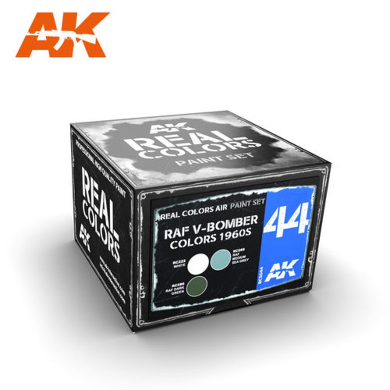 AK Interactive RCS044 Real Colors: RAF V-Bomber Colors 1960s Set (3)10ml bottles