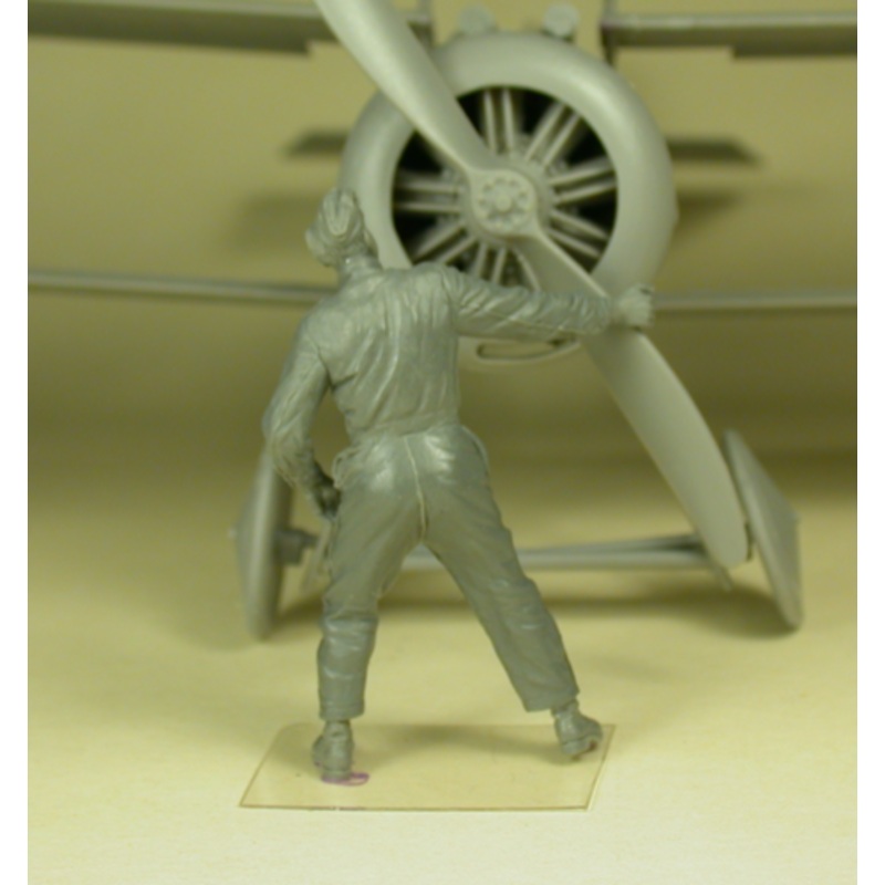 Copper State Models F32027 1/32 RFC Air Mechanic Spinning the Propeller