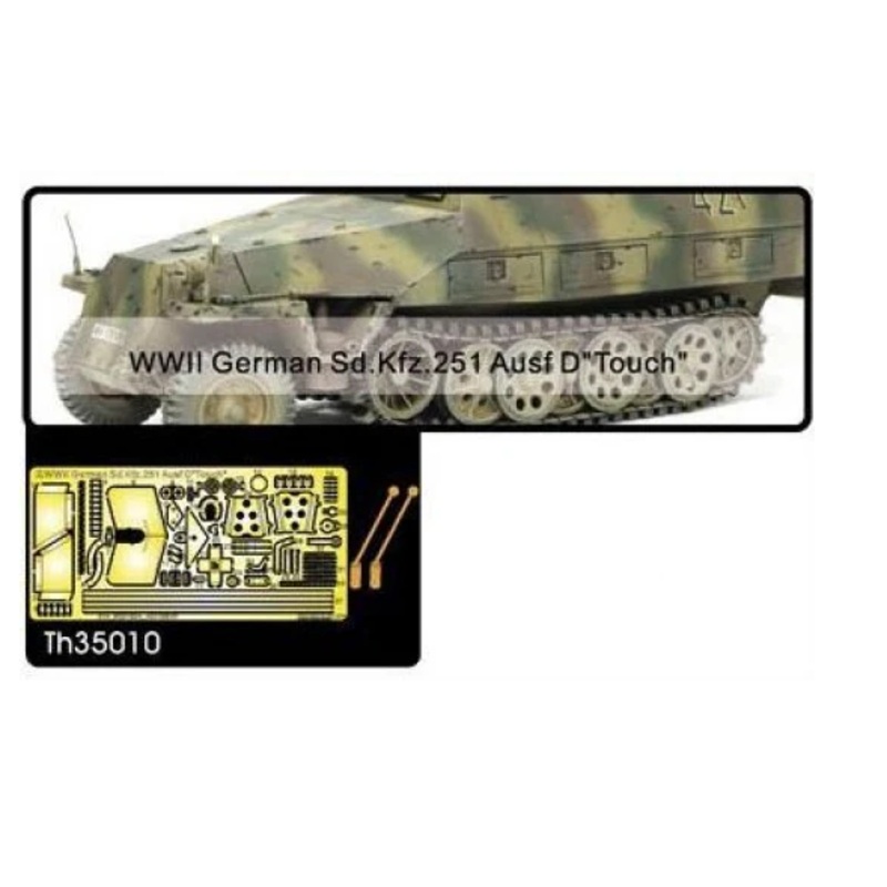 AFV Club TH35010 1/35 WWII German Sd. Kfz. 251 Ausf. D Touch - Machine Gun Shield & Tool Buckles