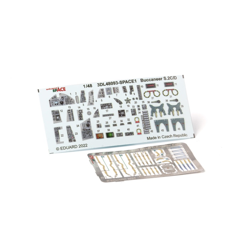 Eduard 3DL48093 1/48 Buccaneer S.2C/ D Space 3D Decals + Etched Parts