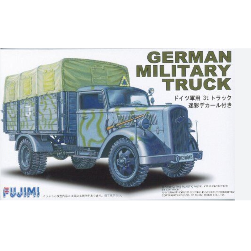 Fujimi 722276 1/72 German Military Truck - Opel Blitz 3t Camouflaged