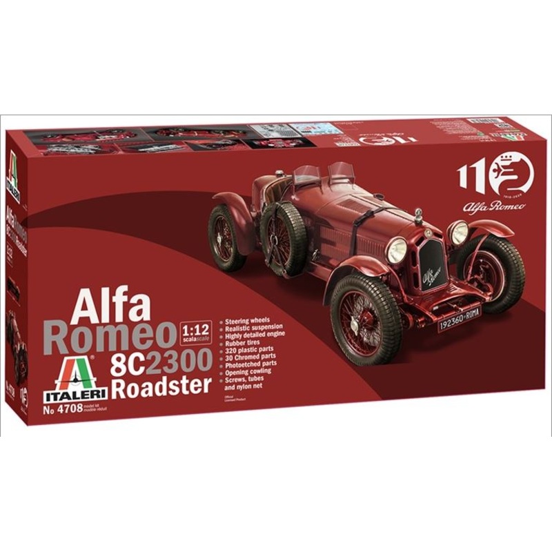 Italeri 4708 1/12 Alfa Romeo 8C 2300 Roadster