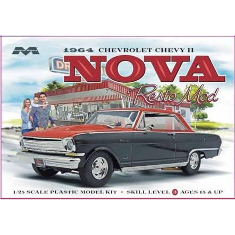 Moebius 2321 1/25 1964 Chevy II Nova Resto Mod