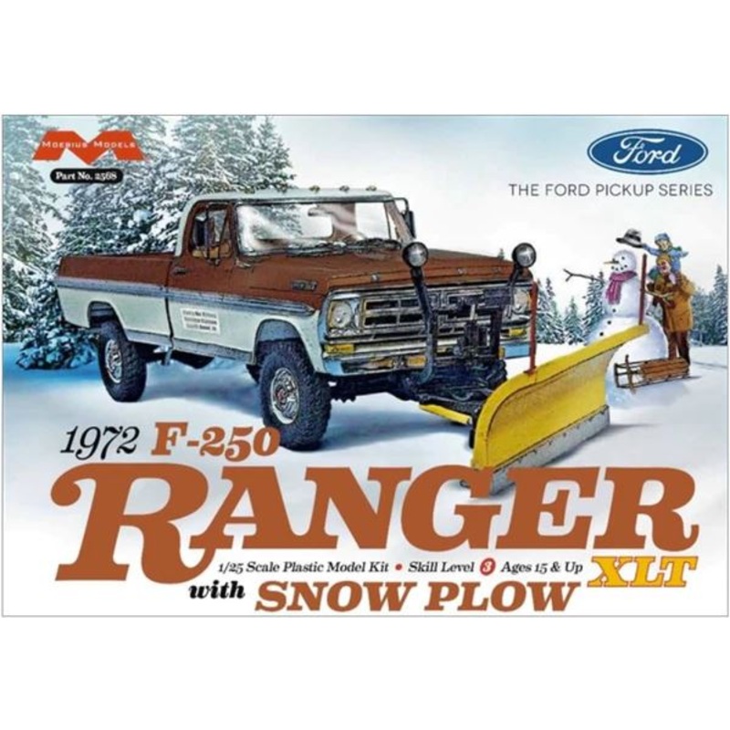 Moebius 2568 1/25 1972 FORD F250 W /SNOWPLOW