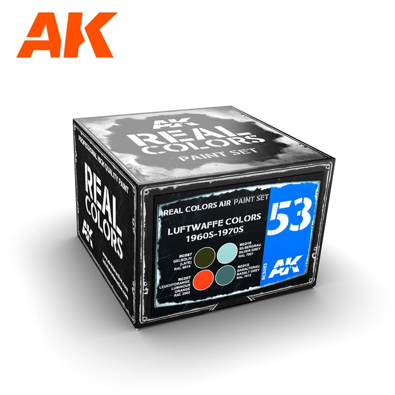AK Interactive RCS053 Real Colors: LUFTWAFFE COLORS 1960S-1970S SET